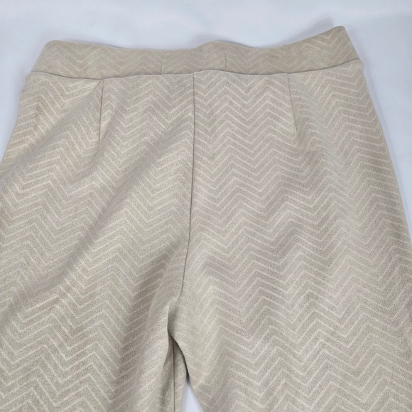 Paparazzi‎ Pants Chevron Print Career Casual Beige High-rise Trousers 28x26 Chic - Picture 9 of 9